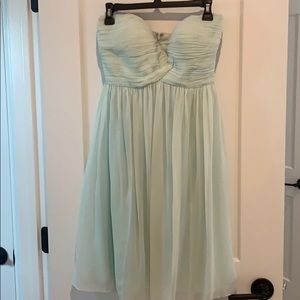 Donna Morgan Seafoam Blue Chiffon mini dress